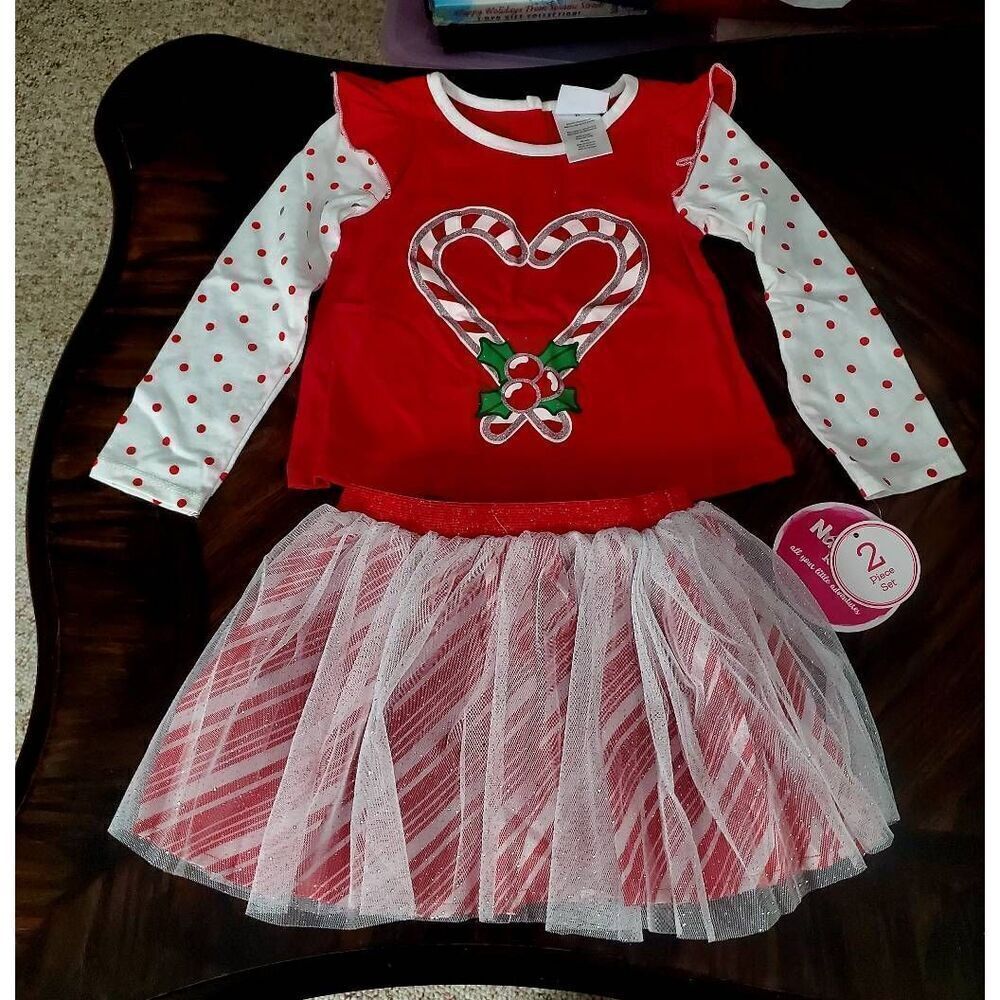 NWT NANETTE BABY CANDY CANE OUTFIT